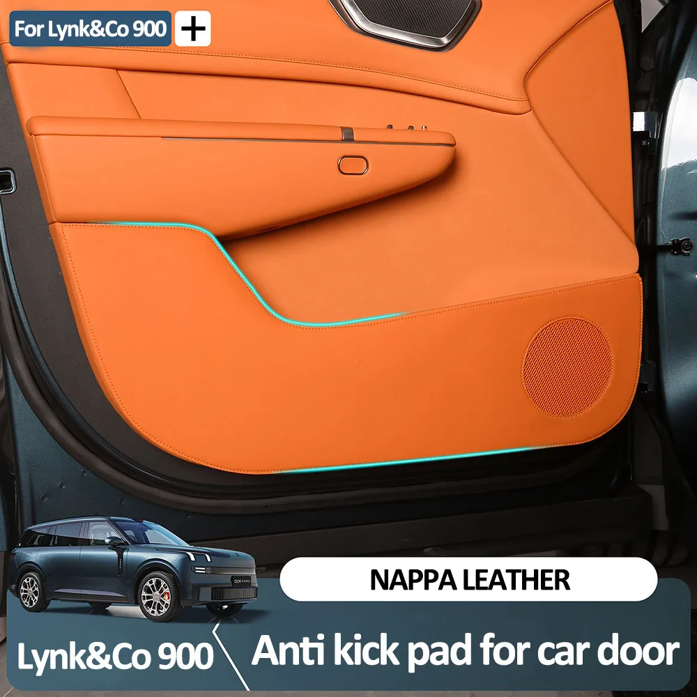 

4 Pcs Car Doors Leather Anti Kick Pad For Lynk&Co 900 2025 Car Modification Products Protective Pad Anti Kick And Anti Scratch