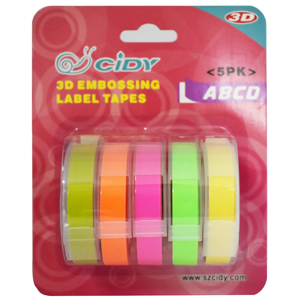 

Замена для DYMO MOTEX 3D Label Maker, ручная лента для тиснения, набор лент для принтера, лента 9 мм x 3 м