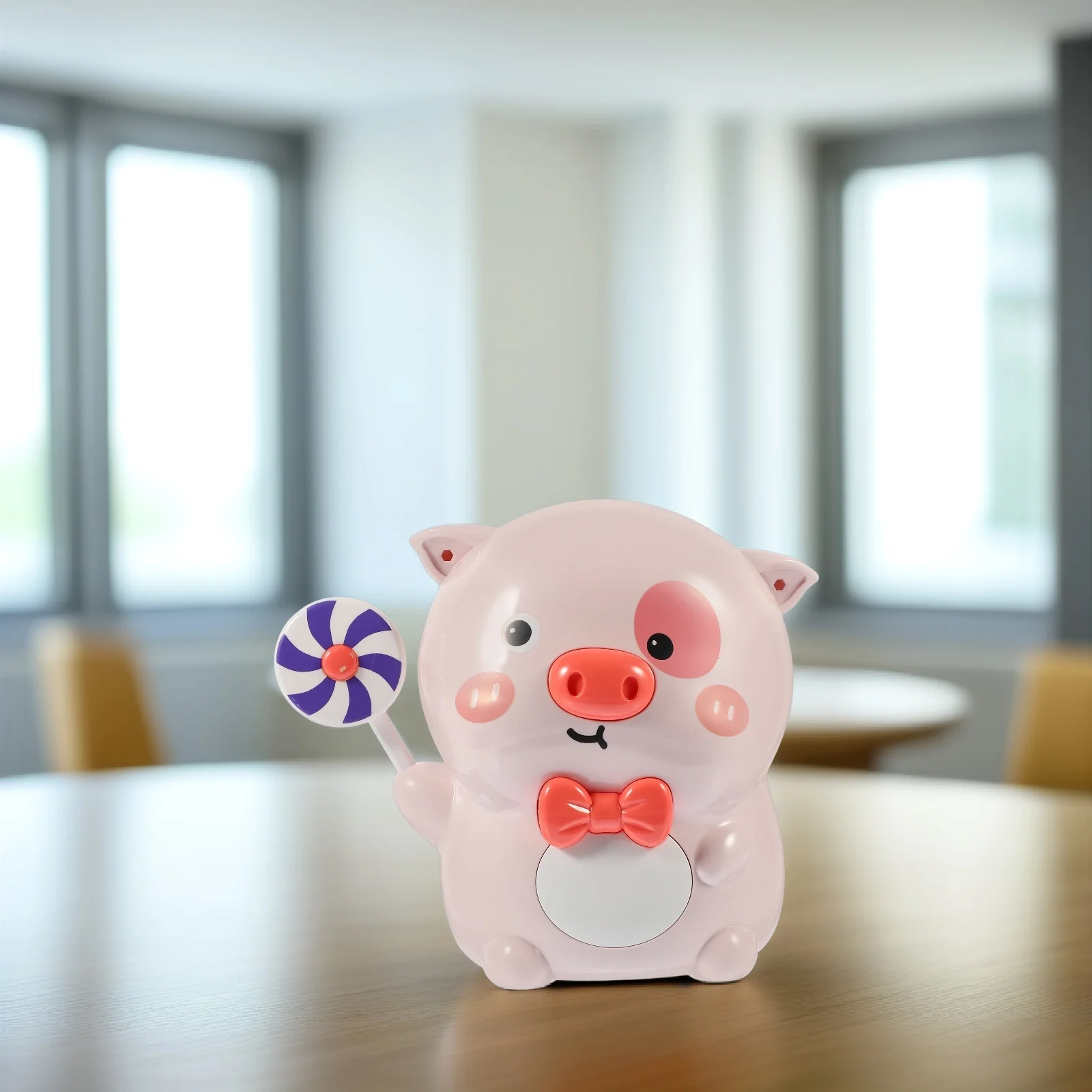 Adorable tirelire Abs dessin animé cochon banque de pièces sucette clé économie d'argent pot décoration de bureau pour enfants anniversaire cadeau de noël