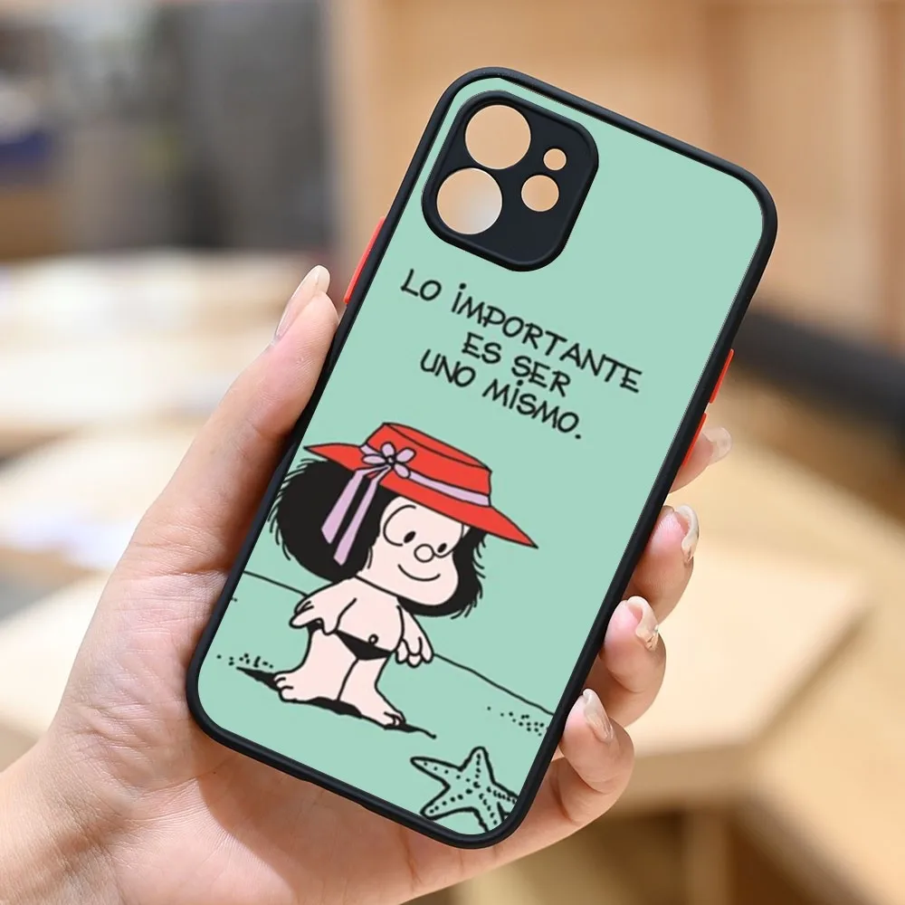 MM-Mafalda-A Phone Case For Iphone 11 13 14 Pro Max 7 8 Plus X Xr Xs Max Se2020 12mini Cover Case