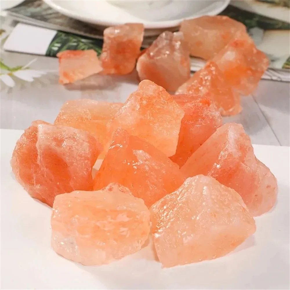 Natural Orange Salt Crystal Gravel 200g, Authentic Rock Mineral Specimen for Healing, Reiki, Aquarium & Home Decor