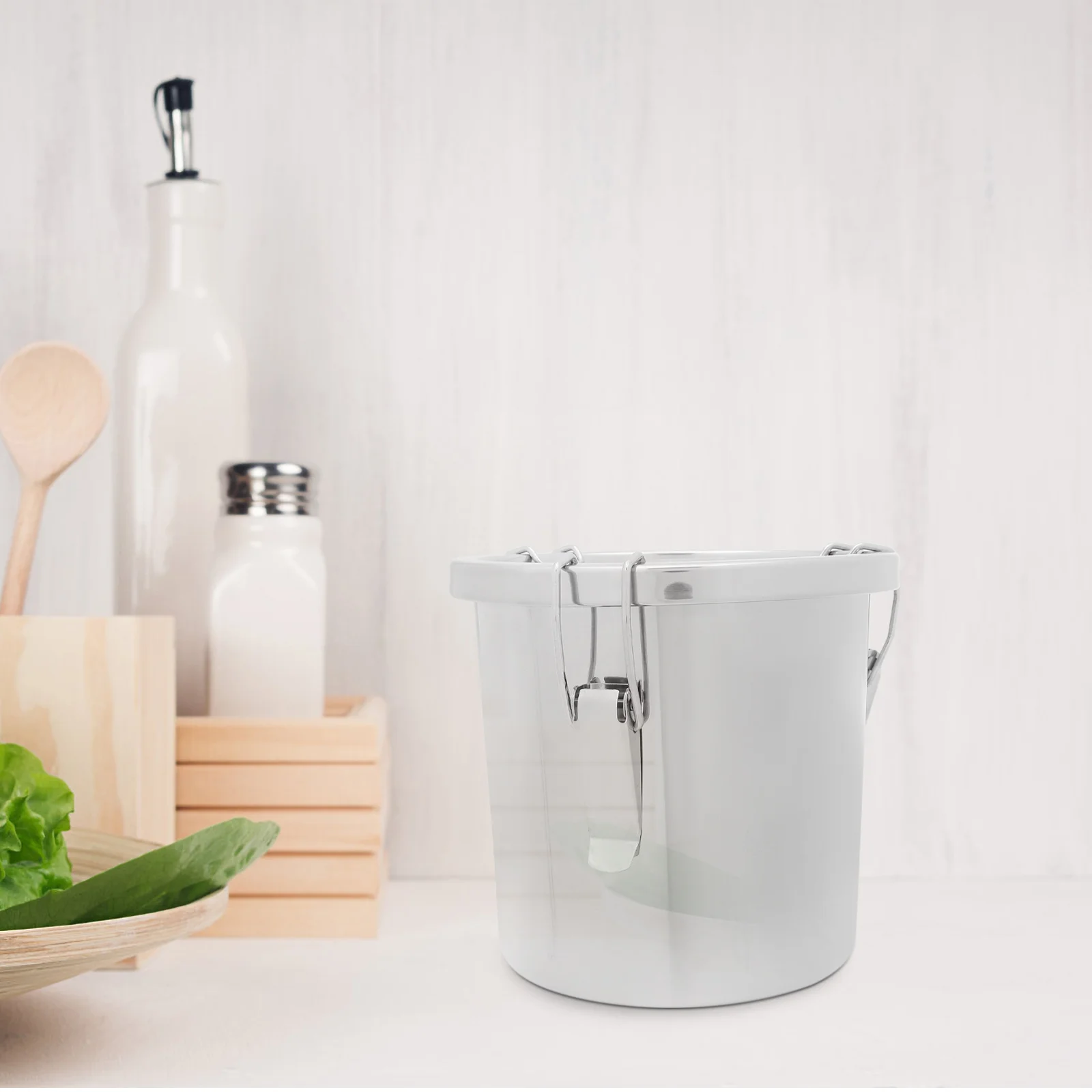 Stainless Steel Sealed Bucket Grease Can Oil Transport Container Fryer Milk Jug Food Storage Barrel