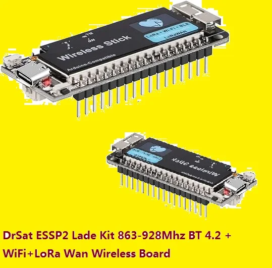 DRSAT ESSP2 Lade Kit 863-928MHz Bluetooth 4.2+WiFi+LoRa LoRaWAN Wireless Communication Development Board with 0.49