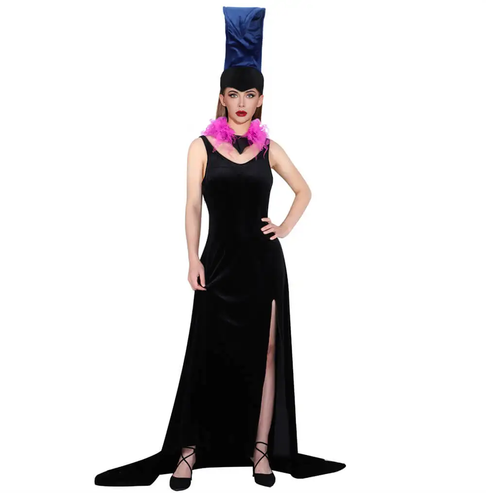 

Yzma Women's Costume The Emperor's New Groove Halloween Theme Party Fancy Dress Hat Collar Takerlama