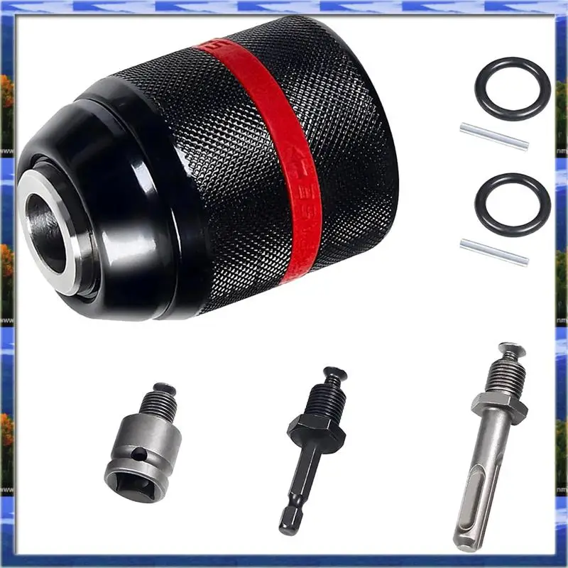 

LJL Keyless Drill Chuck For , 1/2-20UNF Mount, 1.5-13Mm Self-Tighten, With SDS-Plus & Hex Shank Adapters