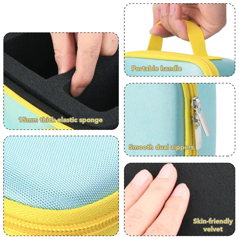 Shockproof & Waterproof Travel Hard Case Green Game Console Protective Storage Bag for Nex Playground Game System