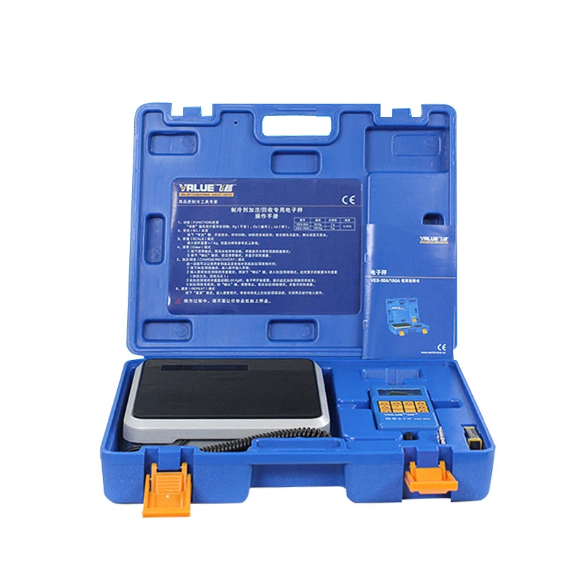 

9V Electronic Scale VES-50A Precision of The Cold Media Is Called Quantitative Fluorine Balance Scale Refrigeration Tools 1PC