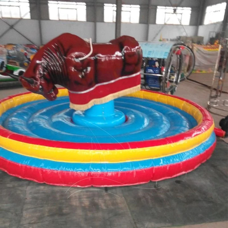 Angry Bull Inflatable Trampoline Multiplayer Challenge Bull Game with Motor Exciting Game Inflatable Trampoline
