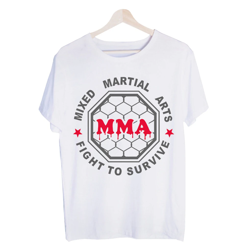 Men's MMA Octagon Graphic Tee, Short Sleeve Crew Neck T-Shirt for Combat Sports Fans and Casual Wear