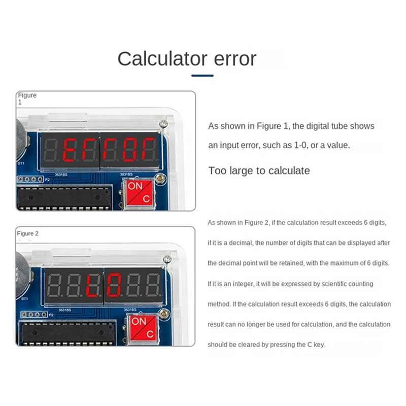 Calculator DIY Kit Abs 51 Microcontroller Homemade Digital Tube Calculator Circuit Board Welding Training Electronic Kit