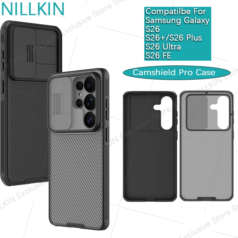 NILLKIN For Samsung Galaxy S26 Ultra S26+ Plus S26 FE CamShield Pro Anti fall airbag phone case sliding window protection cover