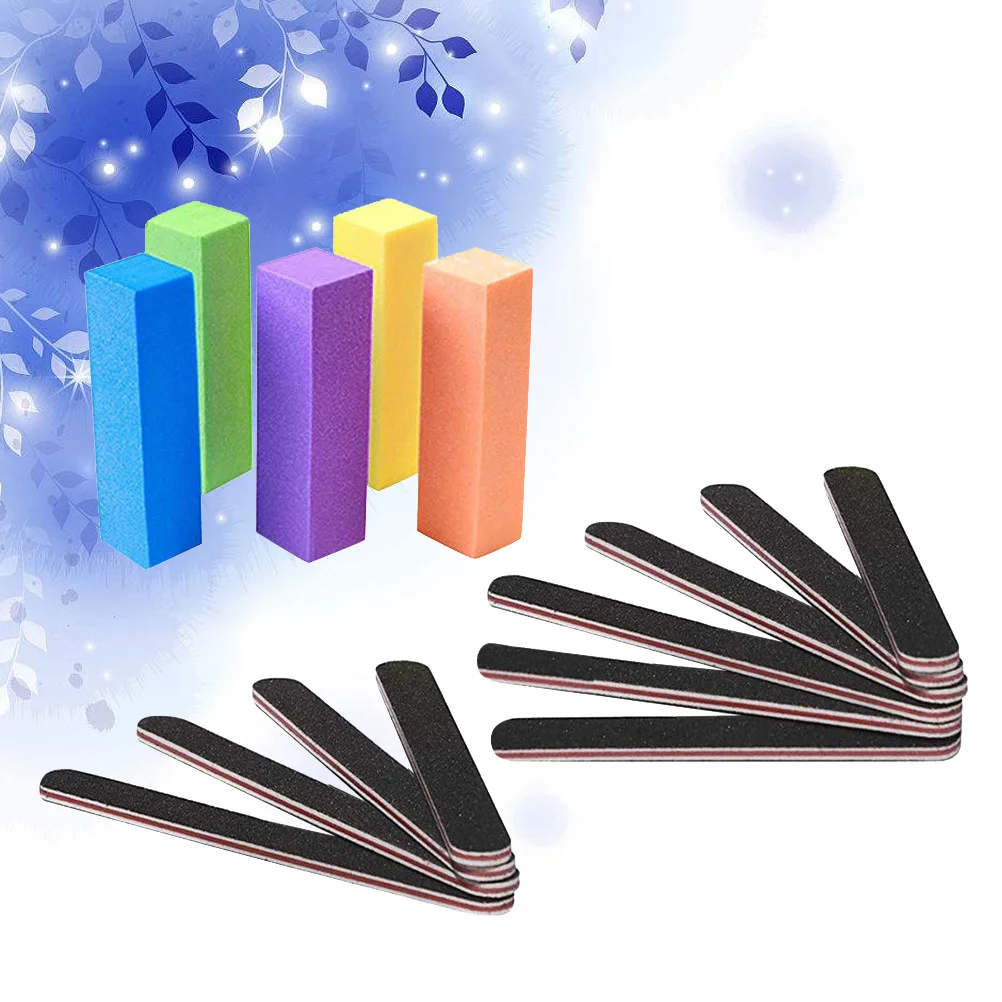 

1Set Handheld Nail Files Polishing Block Manicure Shaping Tool Safe Easy Operation Nail Art Supplies for Home Salon