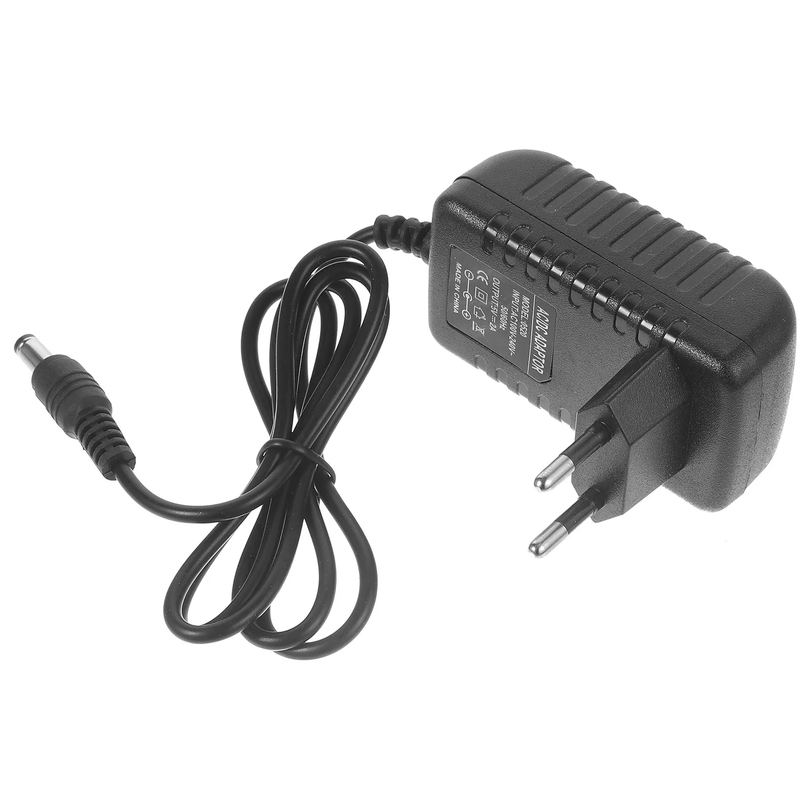 Black 5V 2A Dc Power Supply Adapter 5.5mm X 2.1mm Eu Plug Ac 100-240V Wide Voltage Input Portable Charger for Home Office Travel