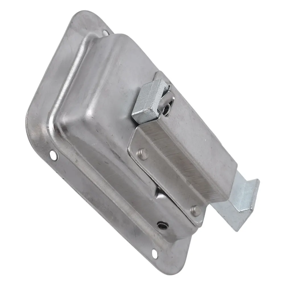 

Tool Box Lock Stainless Steel PaddleLatch for RV Trailer ATV UTV Keyless Handle Toolbox Hardware Security Silver Color
