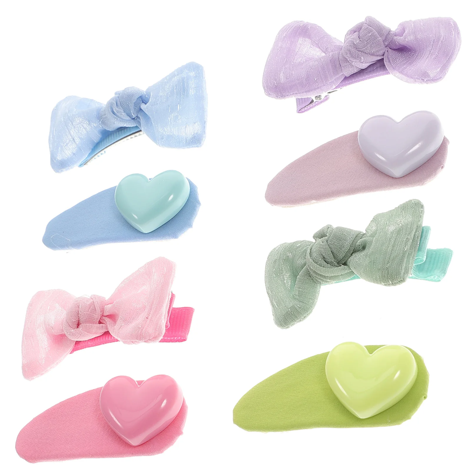 

8pcs Color Bow Clips Adorable Kids Girls Women Hair Hair Girls Barrette Decoration Accessories Durable Cartoon Barrettes