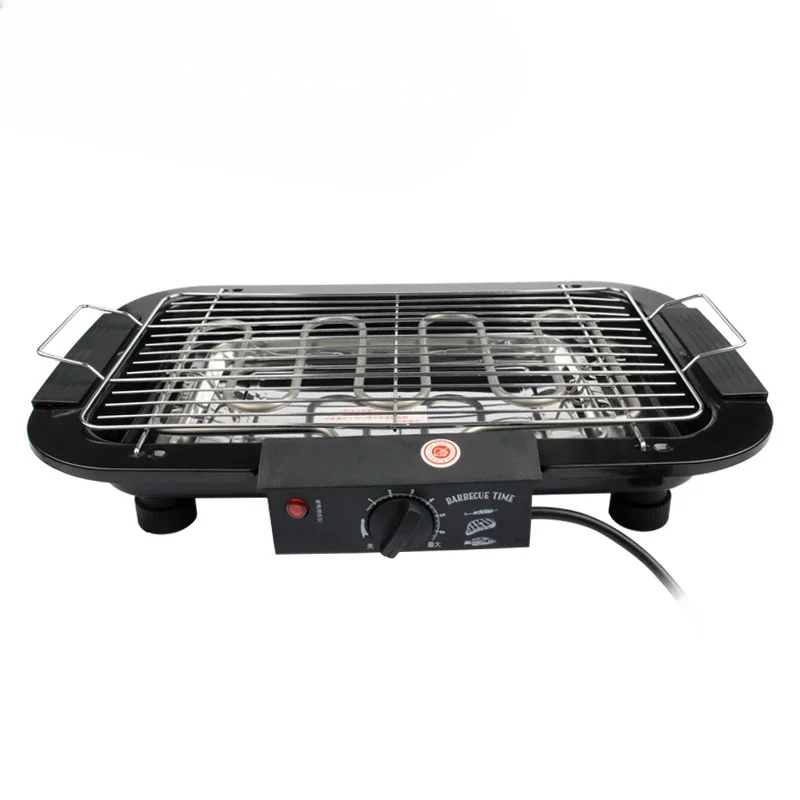 

L # 110V 1800W Household Electric Oven Furnace Heating Smokeless Barbecue Pits Grill Indoor Carbon Free BBQ Pan Hotplate Griddle