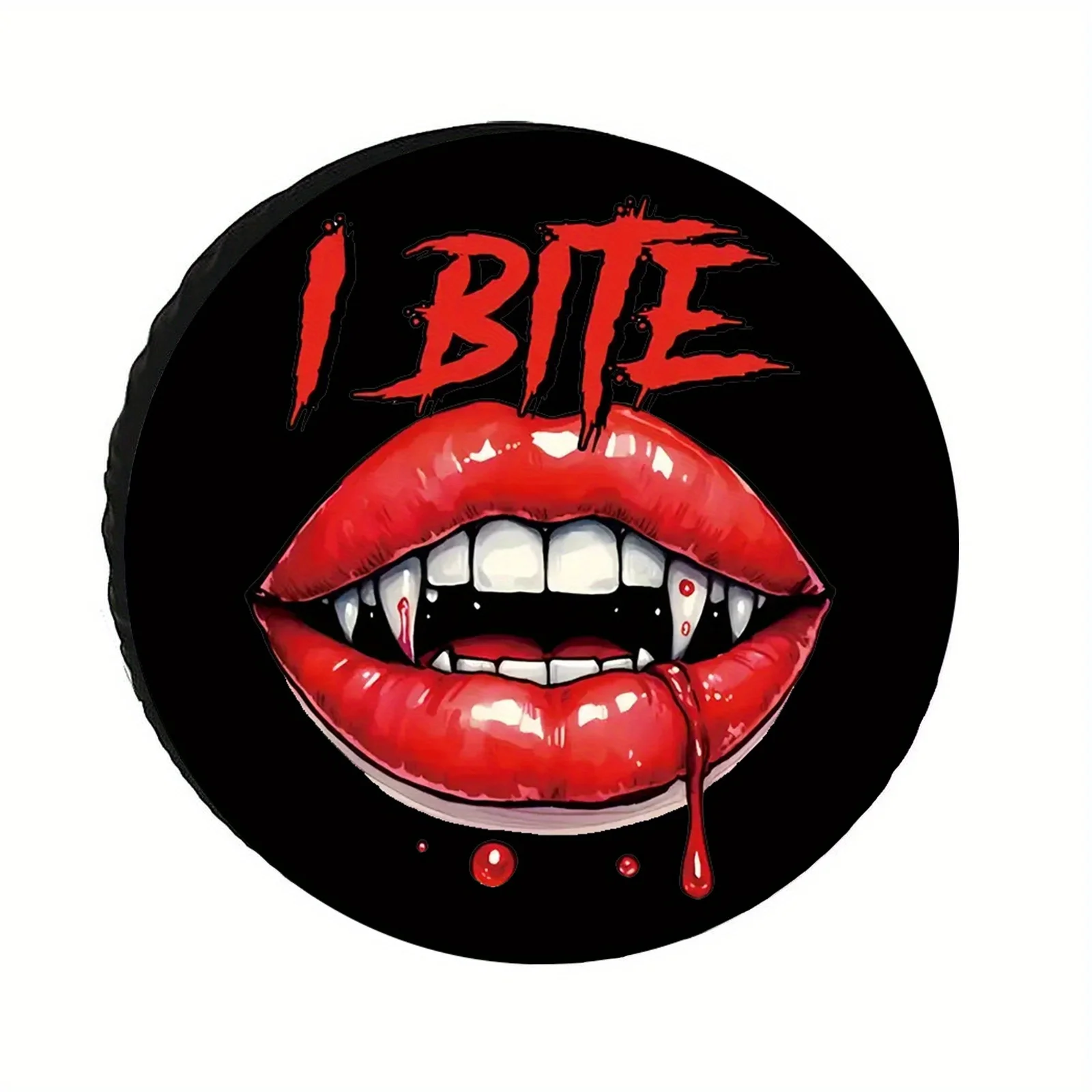 Vampire Red Lip Design, Stylish Tire Covers, Spare Tire Covers, Available In Various Styles And Sizes Suitable For Household Car