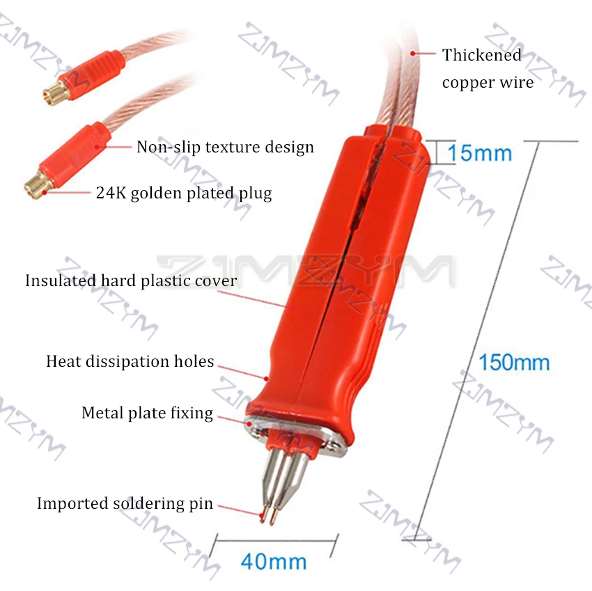 SUNKKO HB-70B Spot Solder ปากกา 18650 แบตเตอรี่มือถือจุดเชื่อมปากกาสําหรับ High Power จุดเชื่อมเครื่อง 709A 709AD 709AD +