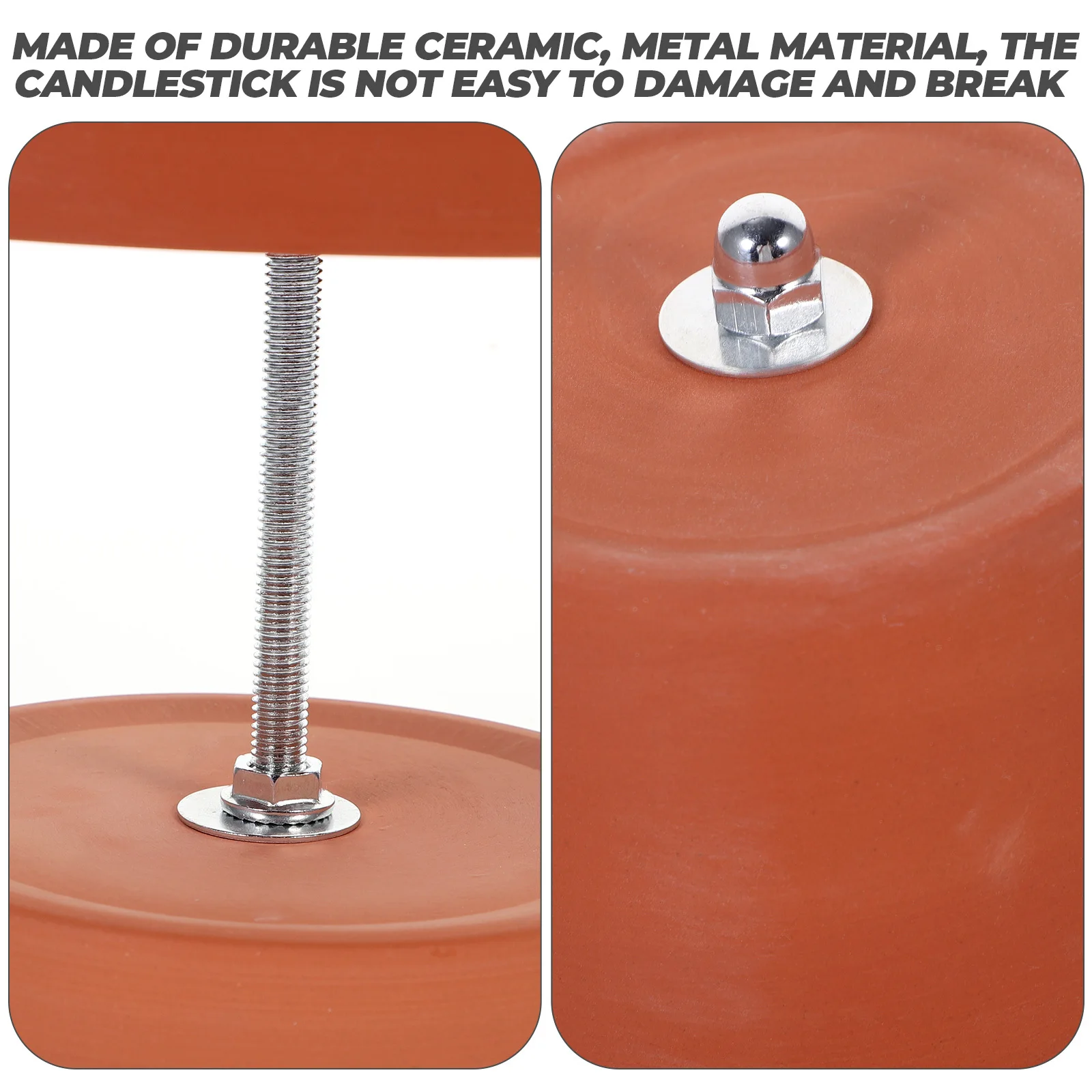 

Ceramic Desktop Candlestick Vintage Tealight Holder Retro Style European Decorative Heater Comfortable Use Experience