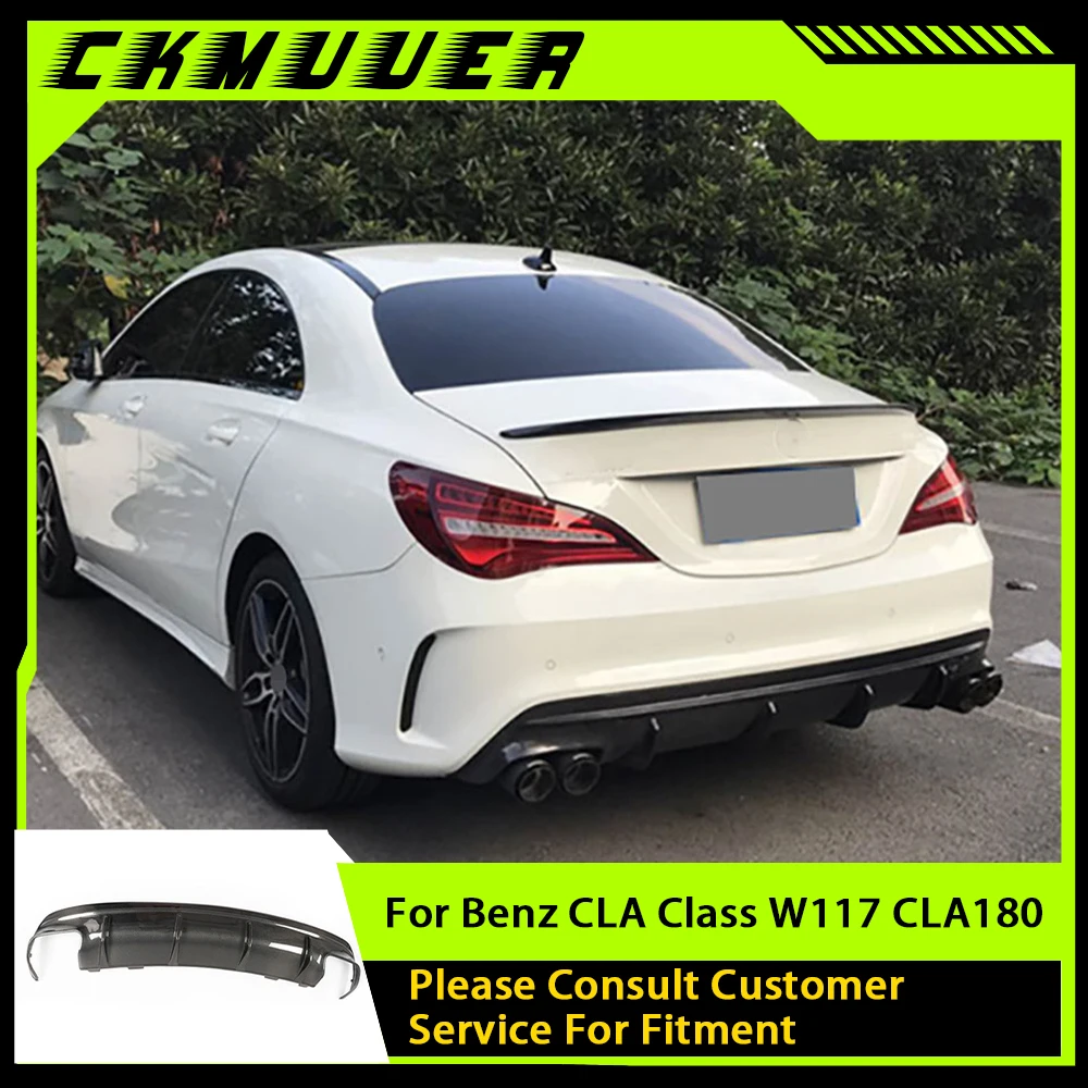 

Carbon Fiber For Mercedes Benz CLA Class W117 CLA180 CLA200 CLA250 CLA260 CLA45 2016 2017 2018 Rear Bumper Lip Diffuser FRP