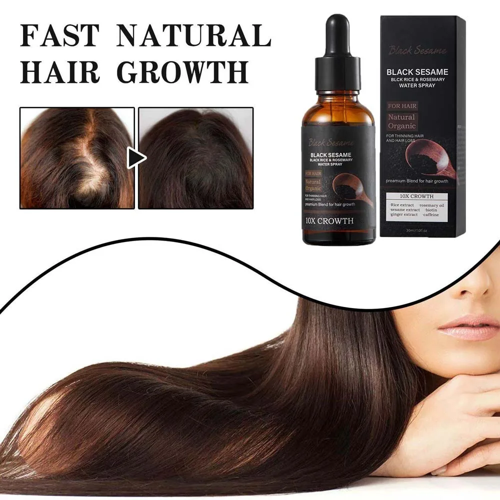 

30ML Hair Growth Essence Clear and Transparent Liquid Anti Hair Loss Serum Sesame Extract Vitamin E Hair Root Nourishes Men