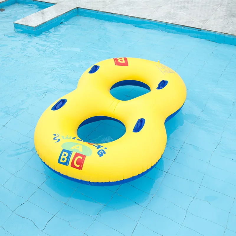 Inflatable Two People Lovers Couples Swimming Ring Circle Double Mommy And Child Swim Rings Pool Float Chair Seat Like Number 8