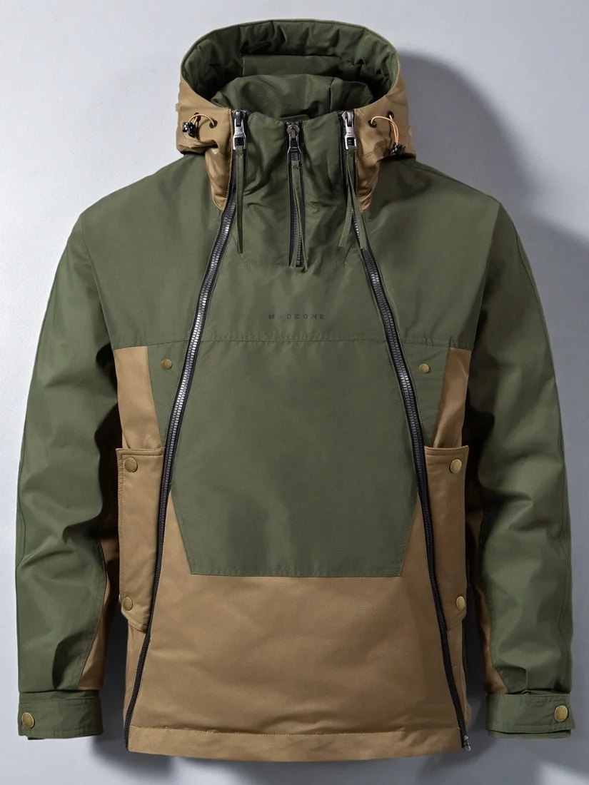 

Men's Winter Casual Jaet Thiened Cotton Hooded Coat Warm Anti-Cold Outerwear Faionable Urban Sle Long Sve Zipper