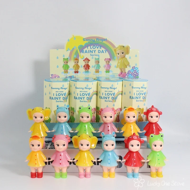 

Мини-фигурка Sonny Angel I Love Rainy Day, серия игрушек для девочек, загадочная слепая коробка, лягушка, утка, золотая рыбка, бегемот, украшение, подарок