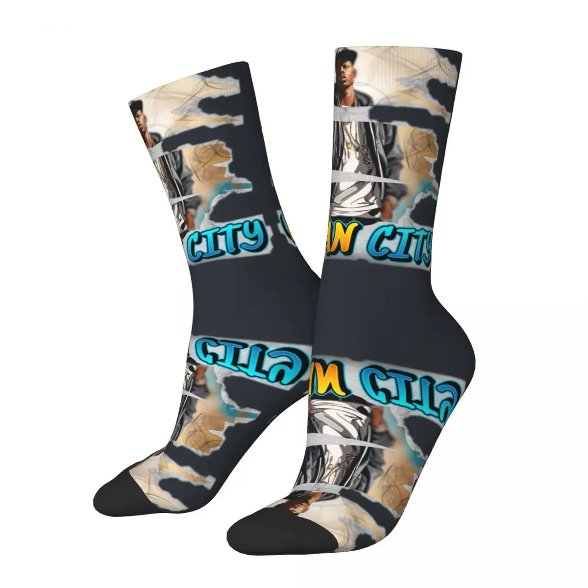 Urban City With Hip Hop Men's Socks Unisex pop urban Street Style Pattern Printed Crew Sock Boys Gift official-website fugees