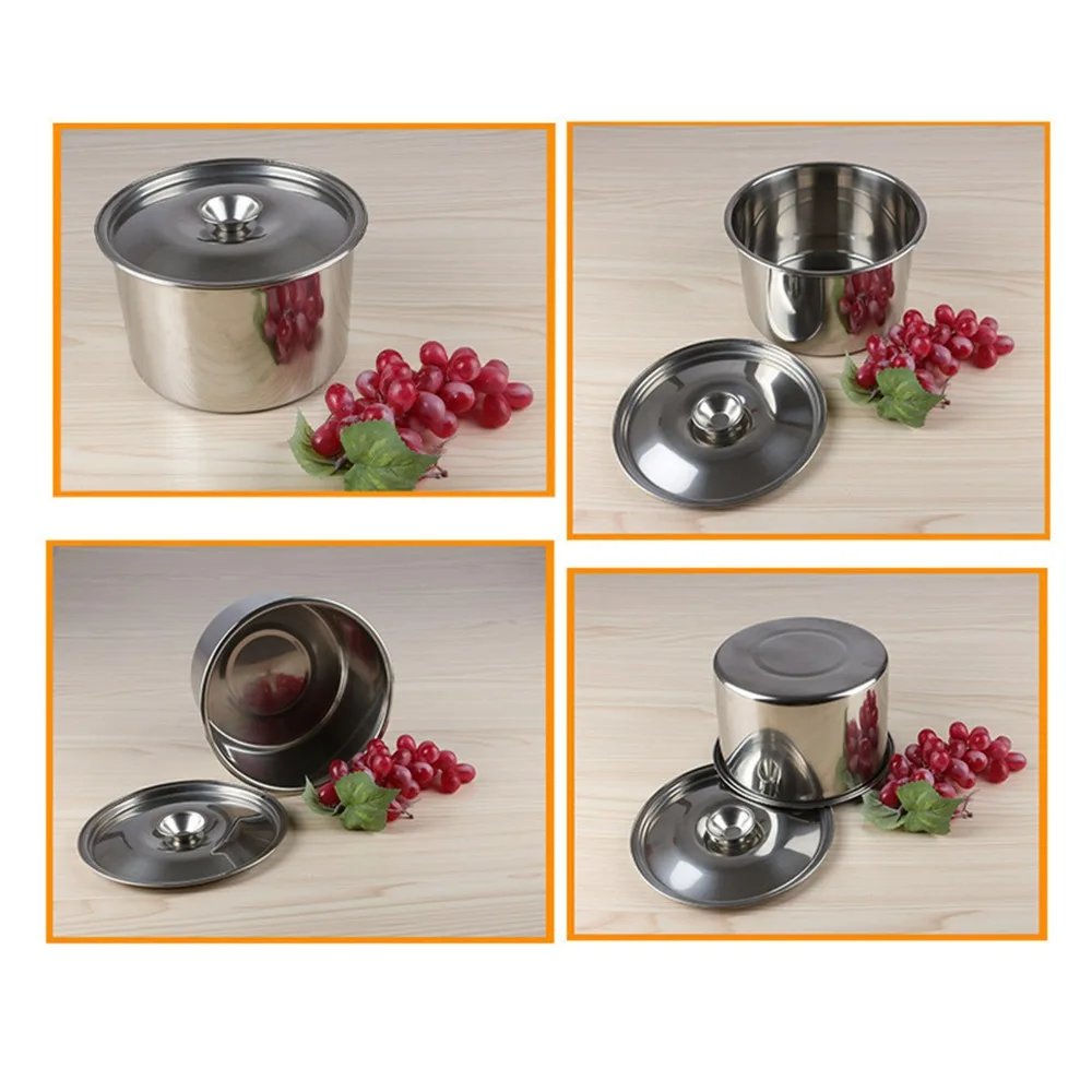 Stainless steel kitchenware non-magnetic cup seasoning box soup cup container seasoning basin beating egg basin stew cup trumpet