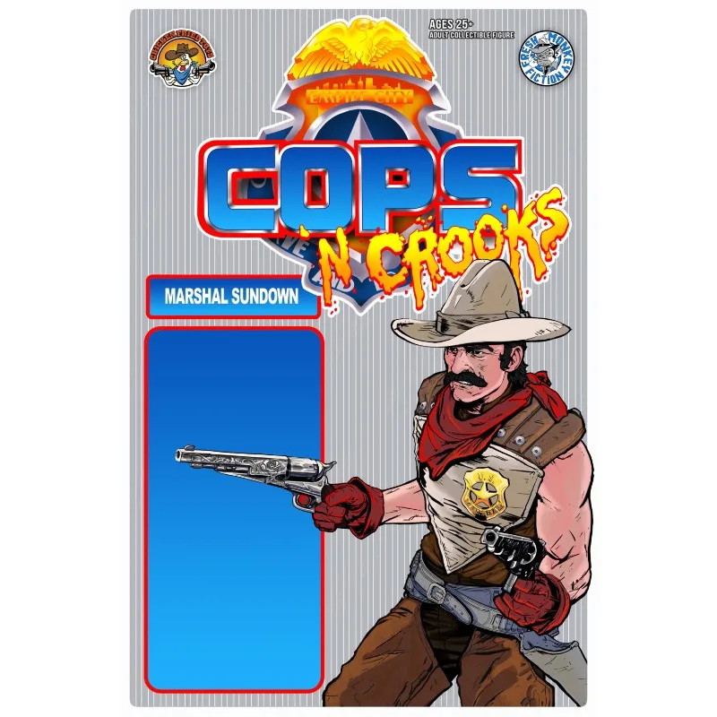 【在庫あり】フライドチキンスタジオオリジナル 1/18 COPSシリーズ マーシャルサンダウン シェリフ サンセット モバイルドール モデル玩具 男の子向けギフト