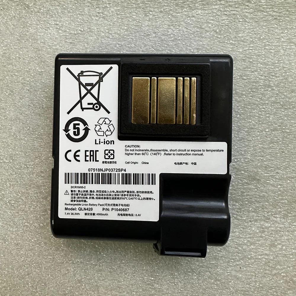 

New for Zebra Qln420 ZQ630 P1040687 P1050667-016 P1089760-002 BTRY-MPP-68MA1-01 P1049729 Printer 4900mah Battery