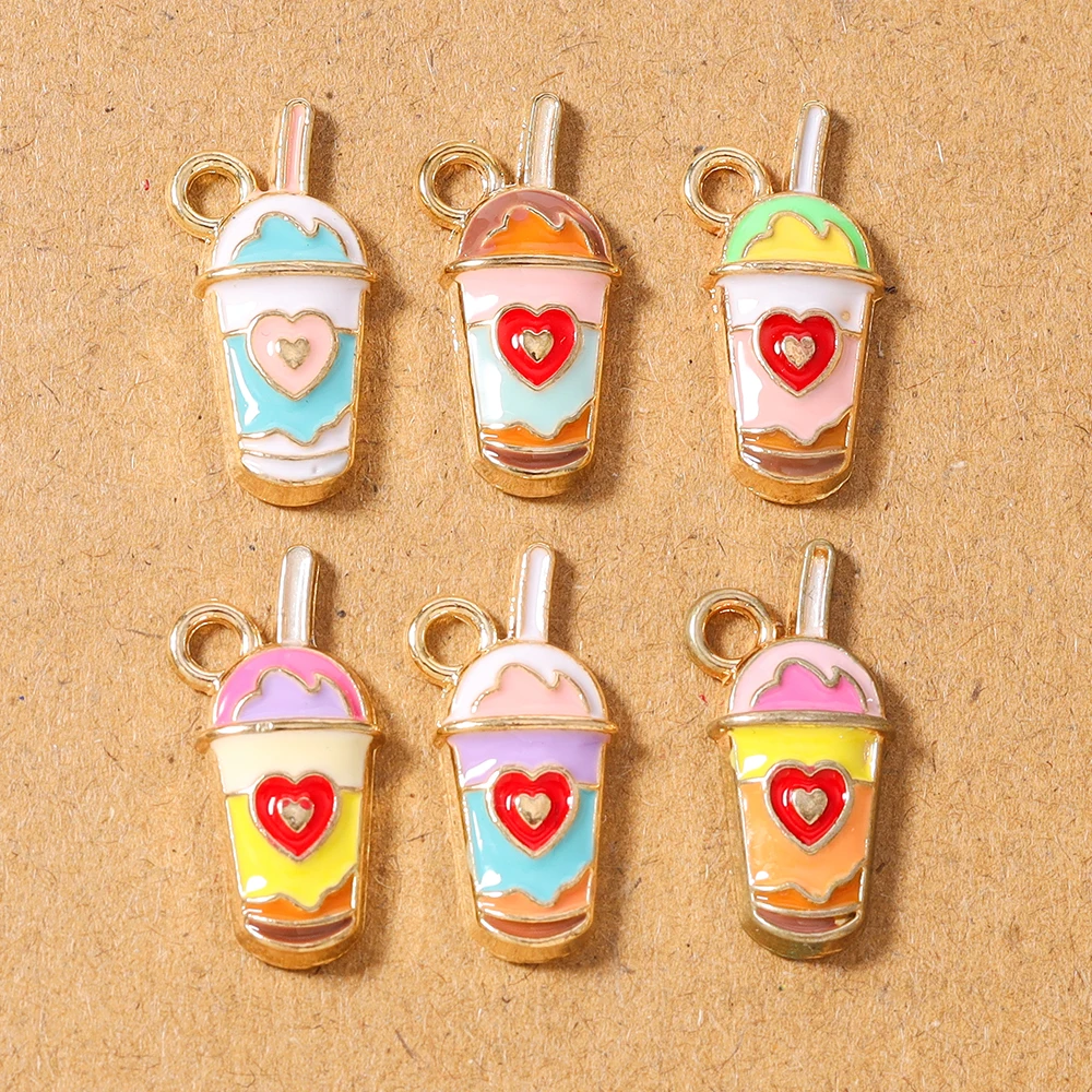 

10pcs Simulation Food Drink Juice Charms Pendant for Jewelry Making Earrings Necklace Bracelet DIY Handmade Accessories