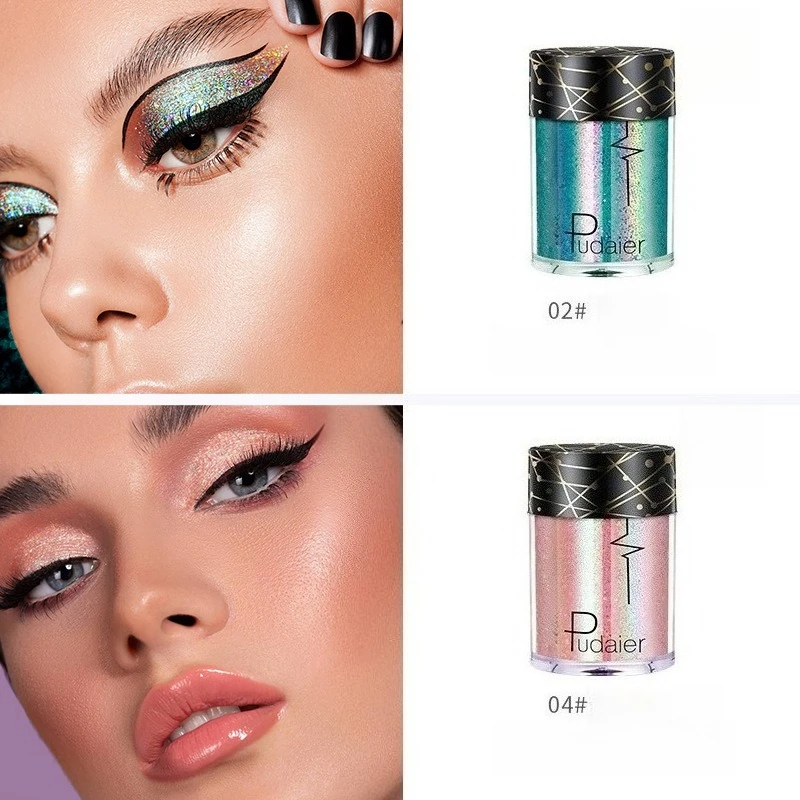 36 Color Monochrome Eye Shadow Shiny Mermaid Sequins Eye Shadow Sexy Stage Makeup Shiny Diamond Eyes Shadow Cosmetics Makeup