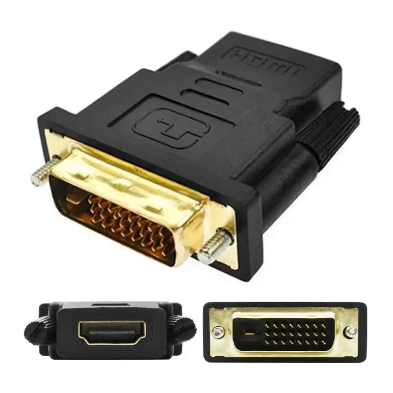 1080P DVI 24+1 to HDTV Cable Adapter DVI Male to Female HDTV Bi-directional Connector Converter for PC Laptop TV Box