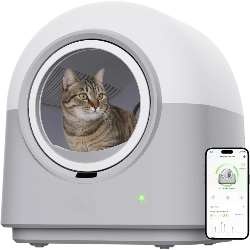 

Self-Cleaning Litter Box Automatic Electronic Hands-Free Smart Robot self Cleaning Litter Box - Large 60L Capacity