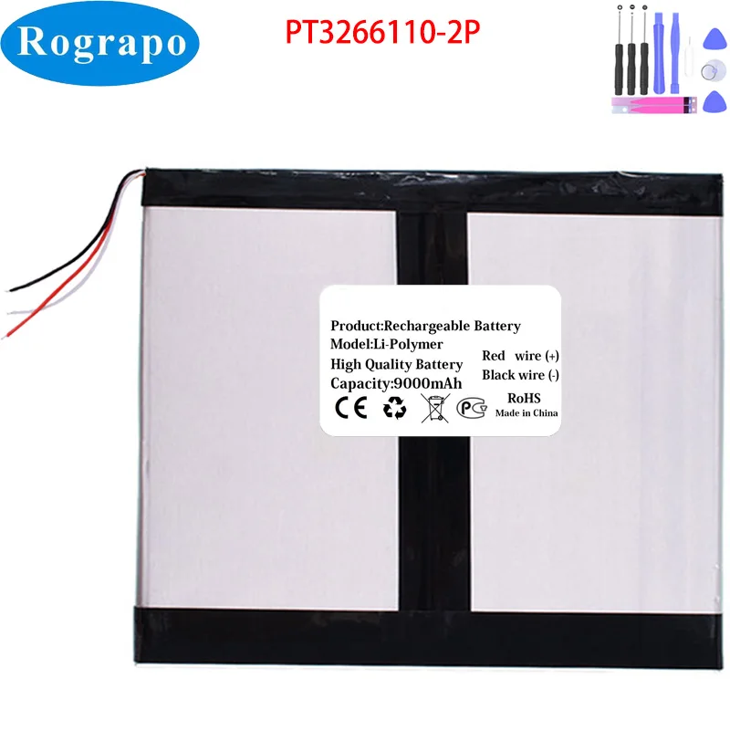 New 3.8V 9000mAh Tablet Battery For CHUWI PT3266110-2P PC 3 Wire