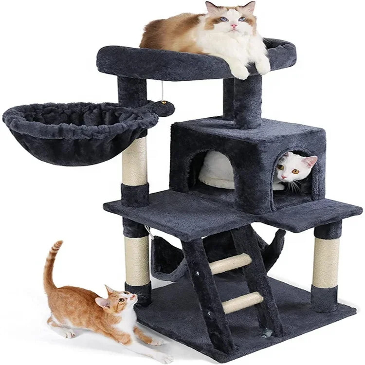 Wholesale Cat's Gym Toy Big Cat Scratcher Tree House Condo Scratching Post Cat Tree