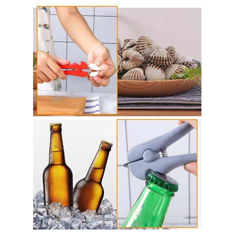 Metal Clam Opener Multifunctional Blood Clam Pliers Shell Clamp Durable Seafood Tool Essential Kitchen Accessory