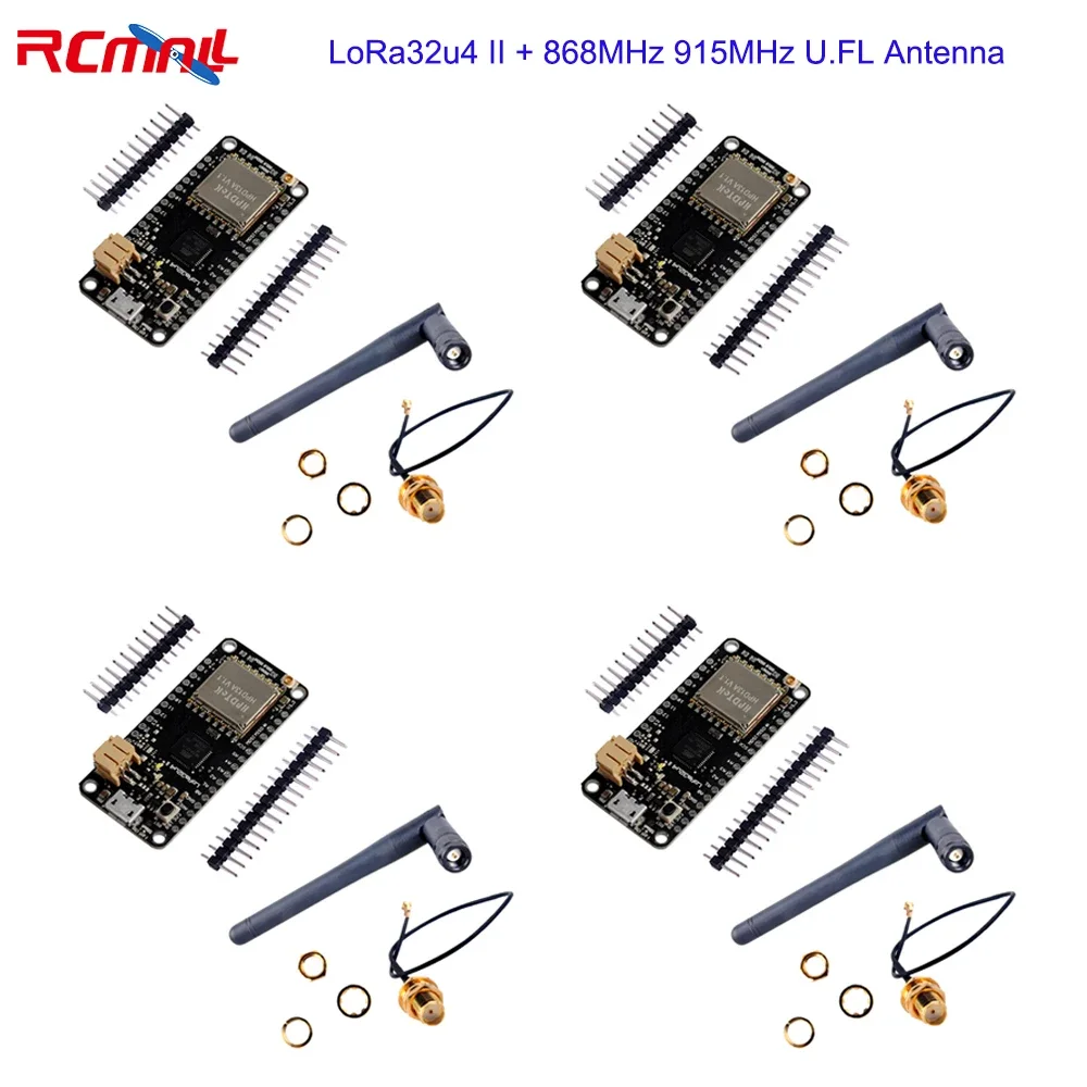 

4 Sets LoRa32u4 II Lora Development Board 868MHz 915MHz SX1276 HPD13 with Antenna LoRa Kit for Arduino Lorawan IOT Smart Home