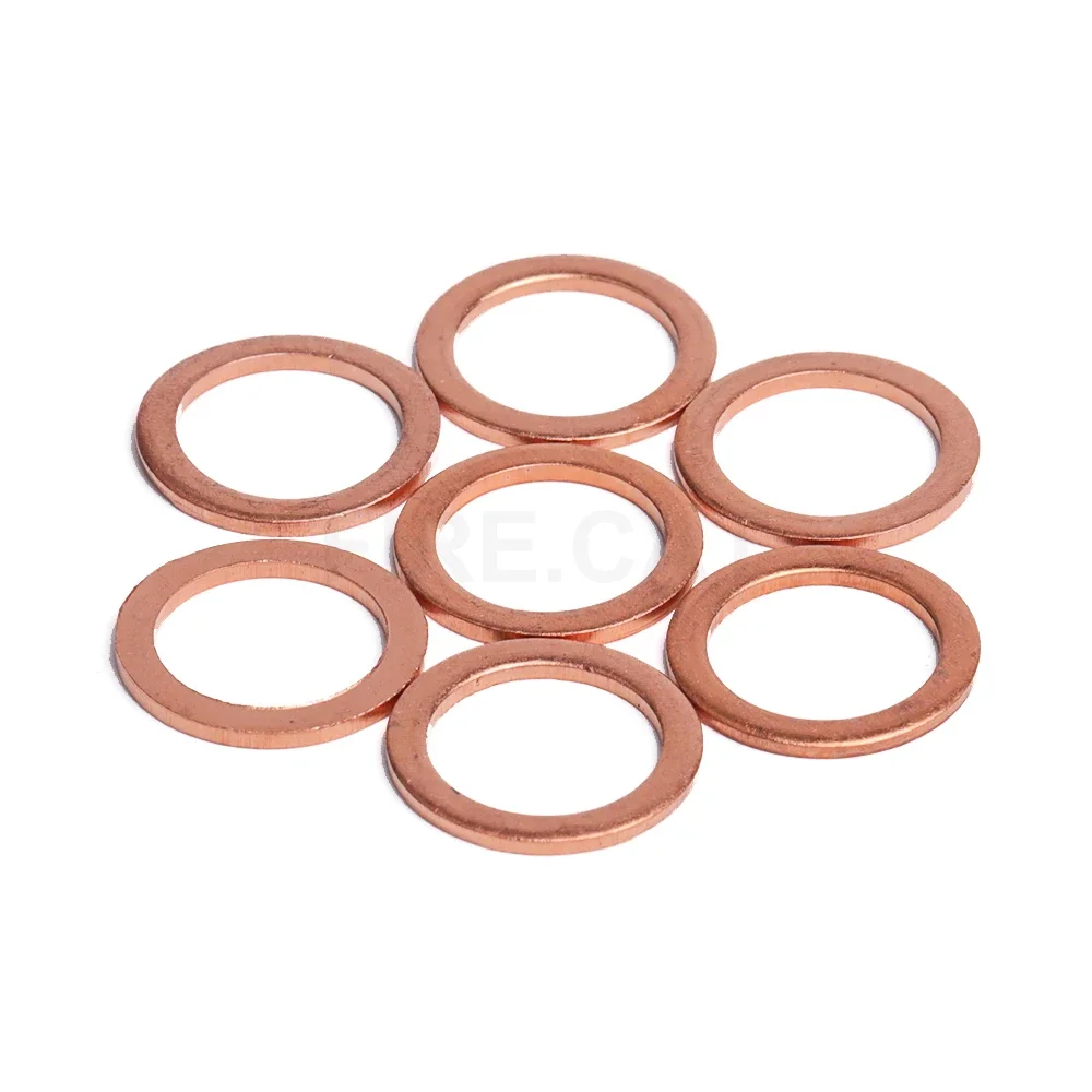 M5 M6 M8 M10 M12 M14 M16 M18 M20 M22 M24 Boat Red Brass Copper Crush Sealing Washer Flat Seal Ring Gasket Washers DIN7603