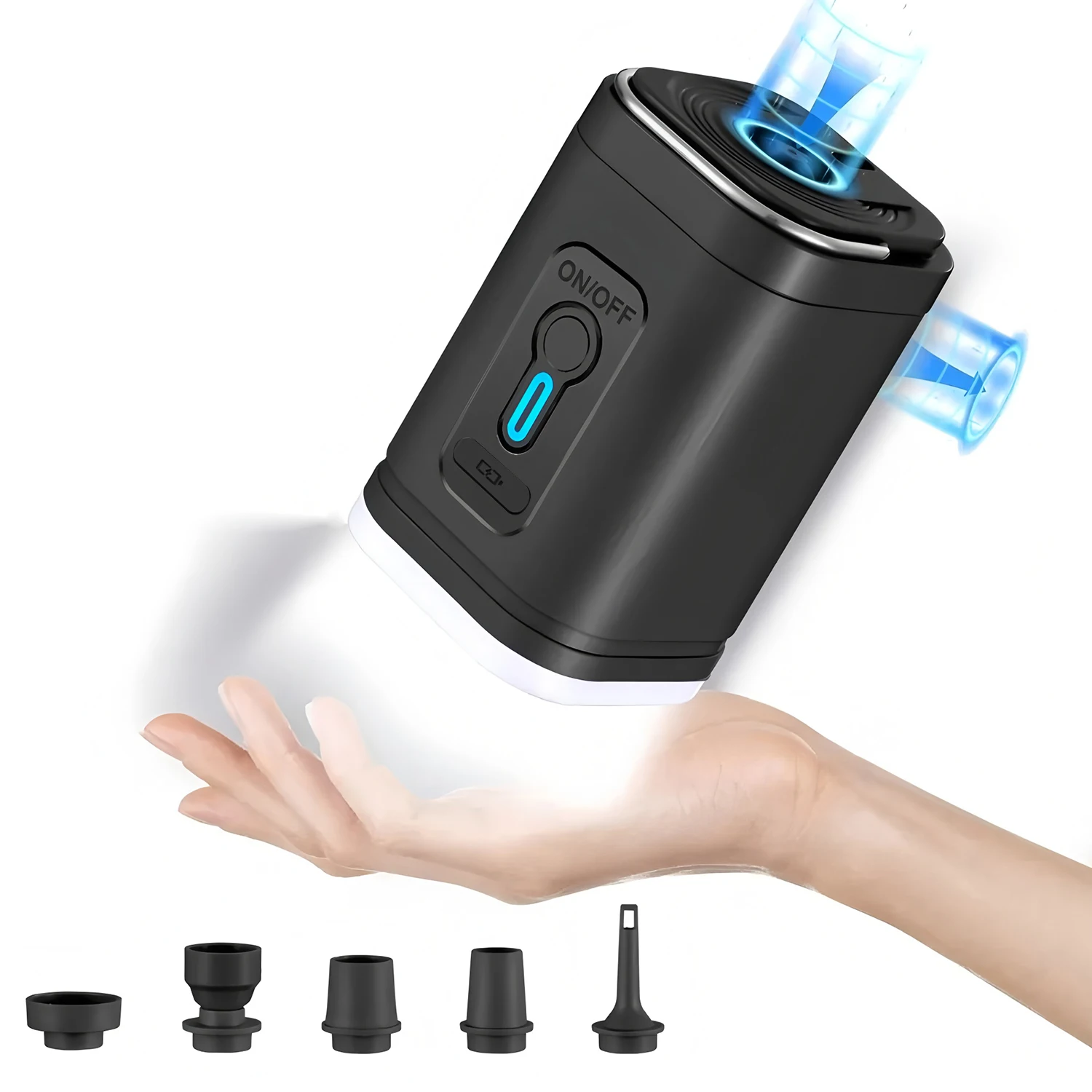 2400mAh USB Rechargeable Mini Portable Air Pump, Electric Inflator Deflator, Suitable for Pool Floats, Air Mattress, Vacuum Stor
