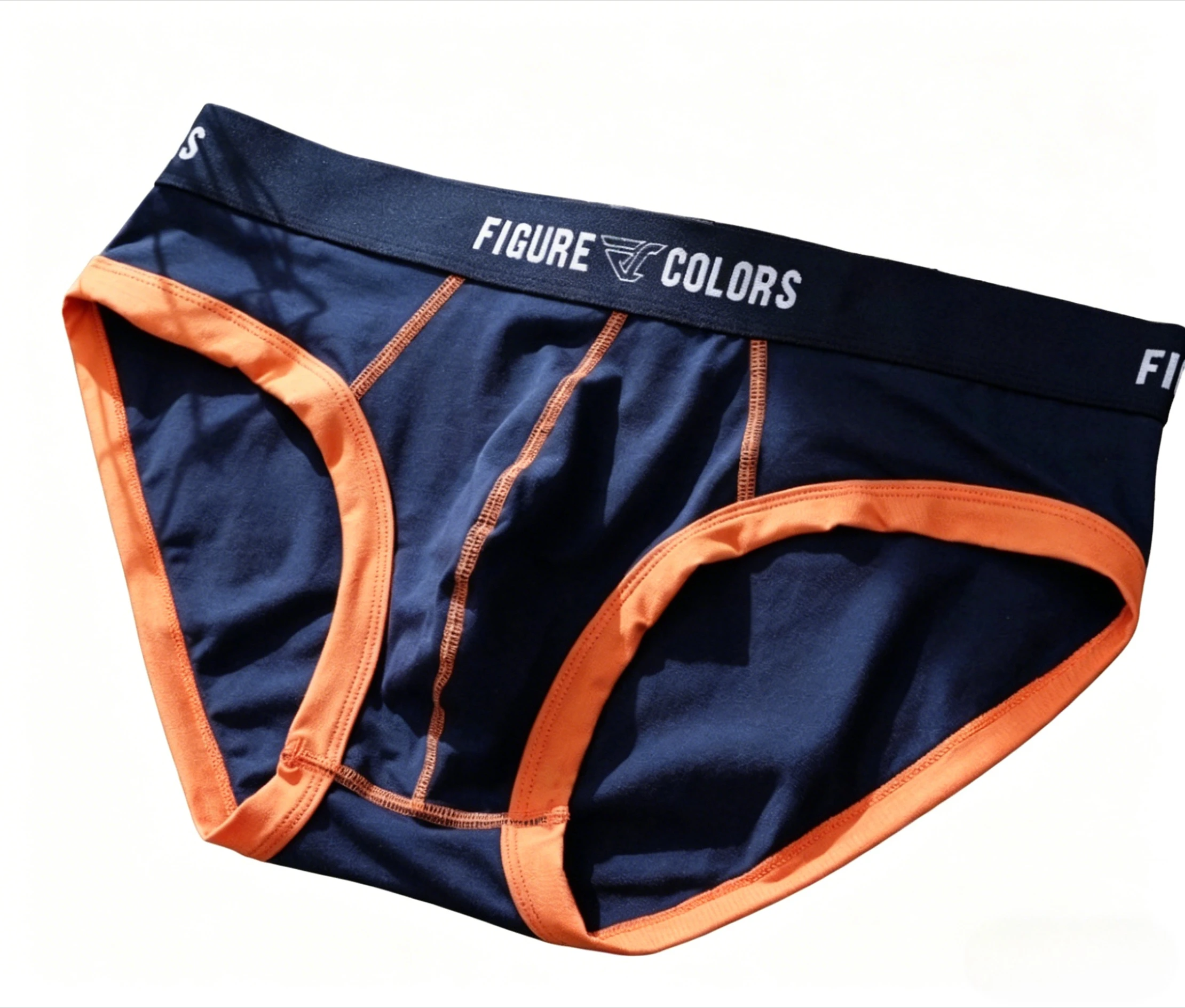 

Men's Cotton Briefs - Low Waist Sexy Underwear with Logo Waistband and Contrast Trim Youth Fashion U Convex Pouch Sports Panties