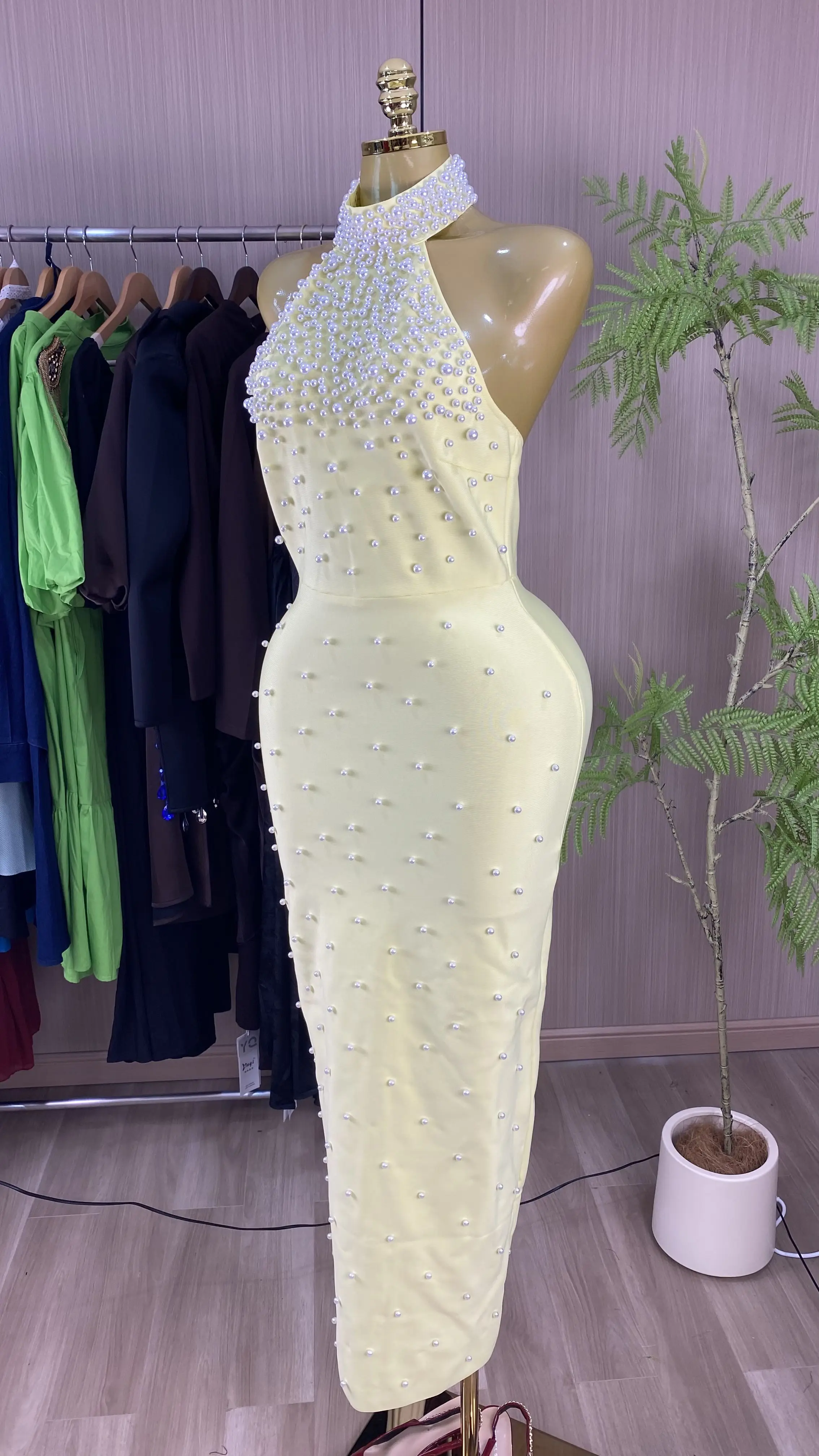 Summer chic backless bodycon evening dress, sexy and sexy, perfect for parties.-GZXX820