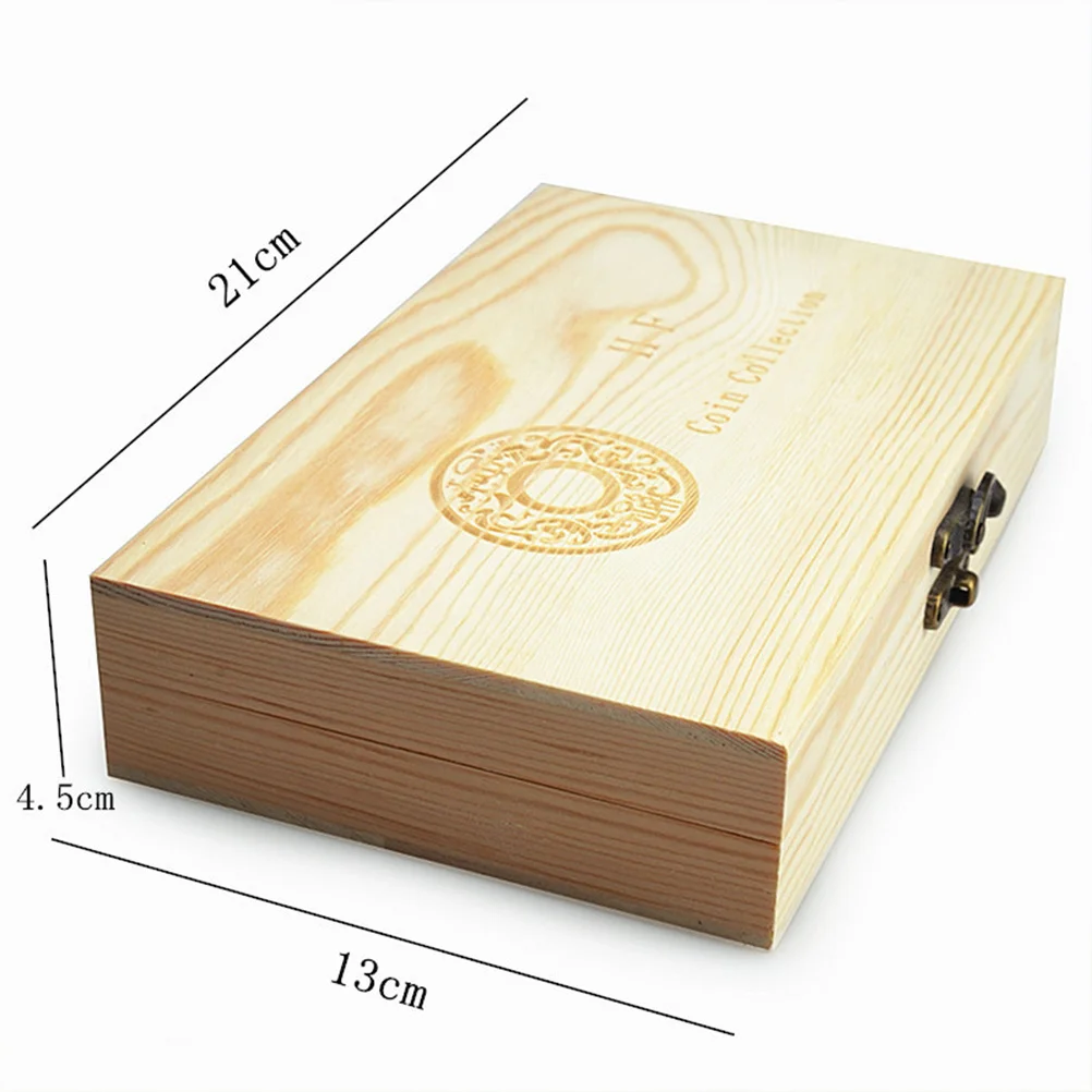 Delicate Wooden 20 Commemorative Coin Protective Box Prcatical Coin Collection Case for 18/21/25/27/30mm Coin