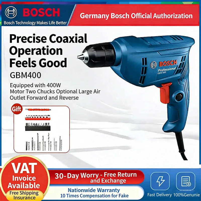 Bosch GBM400 Lithium Battery Electric Screwdriver Cordless Dril Multi-Function Drill and Screwdriver Home Use Renovation GBM400