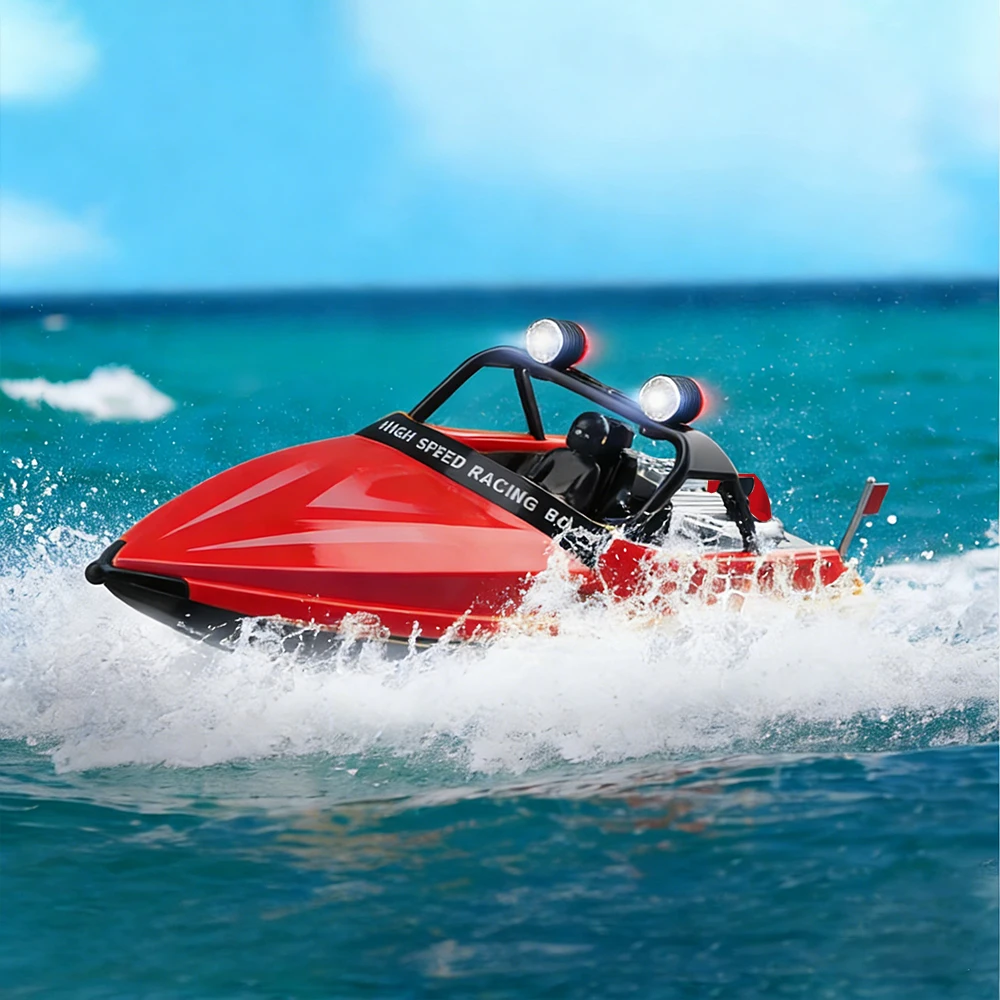 

Радиоуправляемая гоночная лодка WLtoys WL917 2.4G, красная, высокоскоростная, электрическая, со светодиодной подсветкой, для детей и взрослых, водная игрушка для улицы, подарок