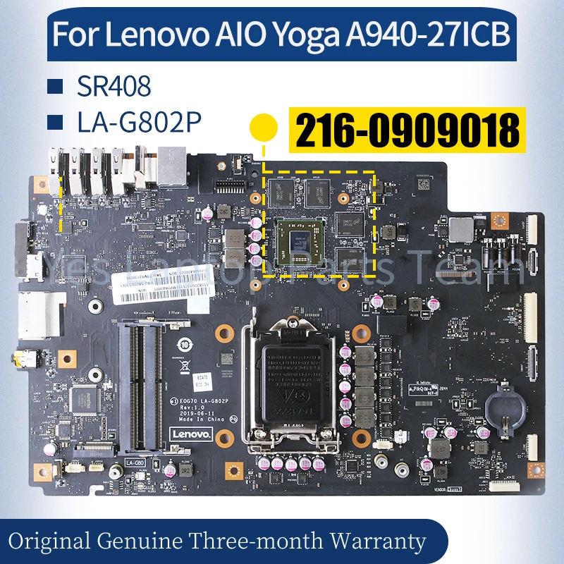 

LA-G802P For Lenovo AIO 520-27IKL Laptop Mainboard 01LM689 5B20U53761 SR408 216-0909018 All-in-one Motherboard 100％ Tested