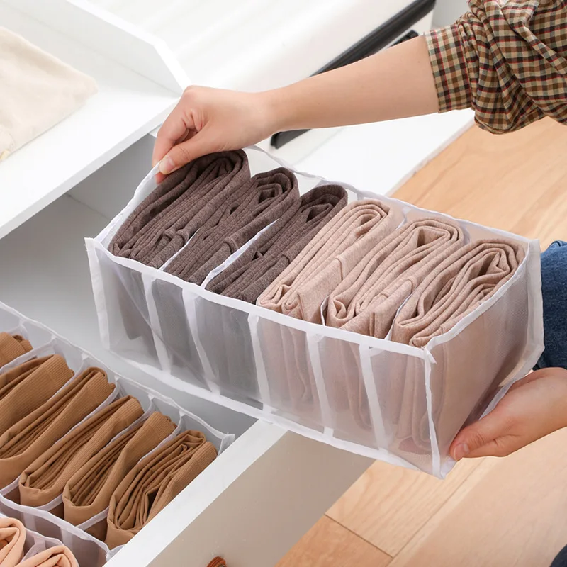 Cloth Storage Box Chests Drawer Organizers For Clothes Underwear Pants T-shirt Legging Socks Folding Wardrobe Home Organization