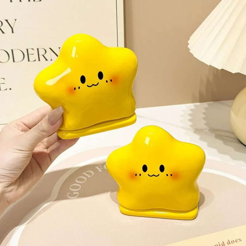 Star Toothpick Holder ABS Home Creative Desktop Decoration Cute Toothpick Box Dental Floss Cotton Swab Storage Cylinder